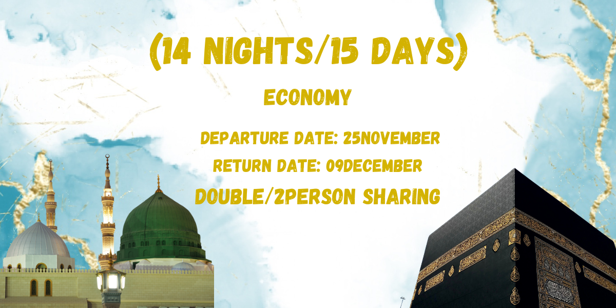 14 Nights/15 Days Umrah