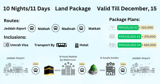 10Nights/11Days Umrah Package