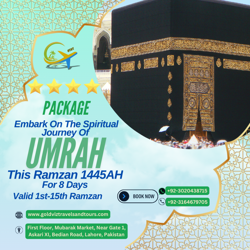 Luxury 8-Day Ramadan Umrah Package 1445 AH- Valid 1st-15th Ramzan